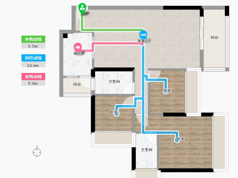 广东省-广州市-海港成天荷1号-79.40-户型库-动静线