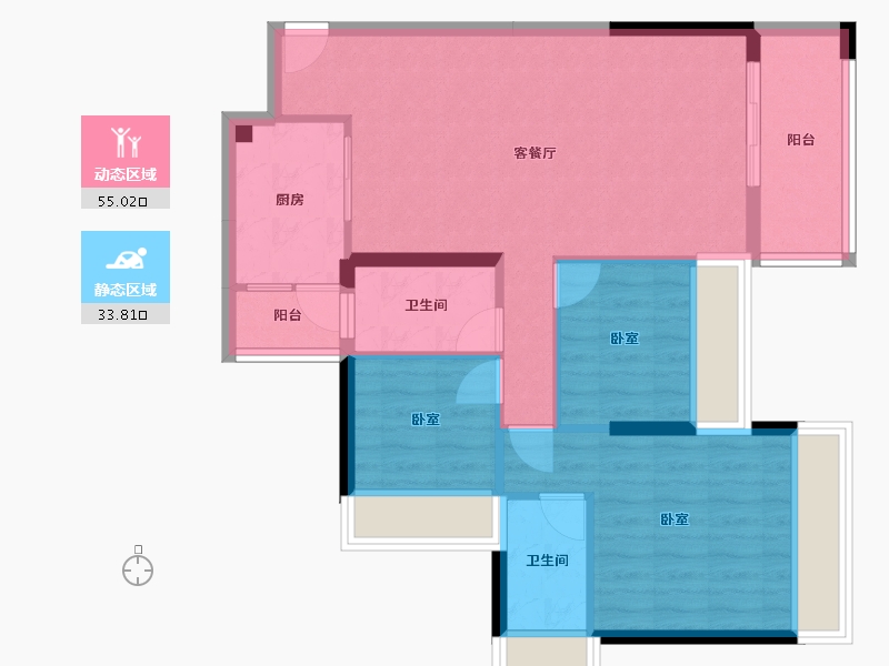 广东省-广州市-海港成天荷1号-79.40-户型库-动静分区