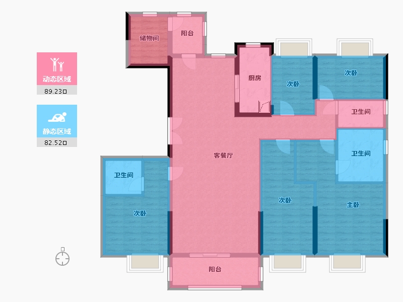 湖南省-长沙市-碧桂园·星城首府-155.14-户型库-动静分区