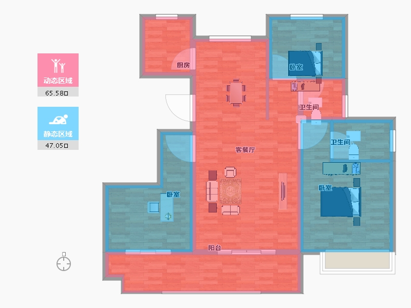 安徽省-安庆市-皖源首府-102.01-户型库-动静分区