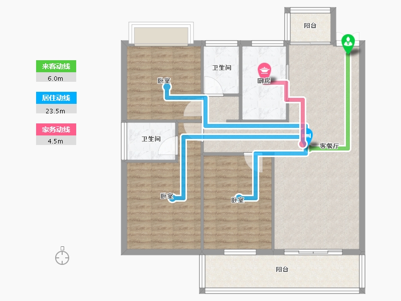 河南省-信阳市-高盛星河湾-106.00-户型库-动静线