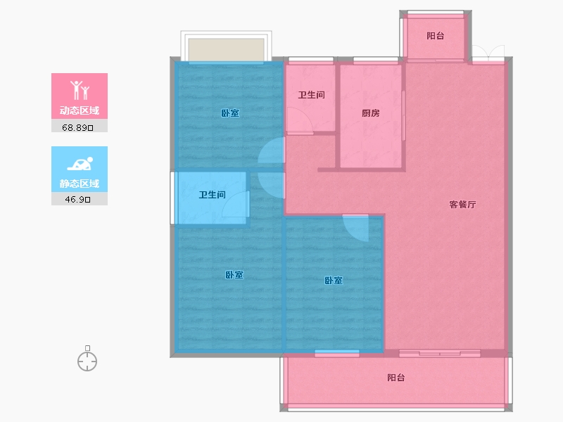 河南省-信阳市-高盛星河湾-106.00-户型库-动静分区