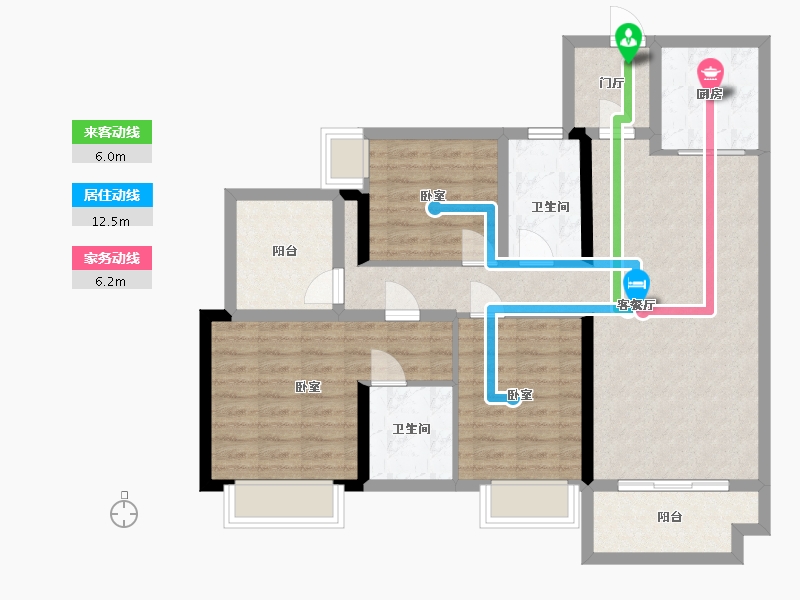 广东省-惠州市-龙湖雅居乐春江紫宸-94.86-户型库-动静线