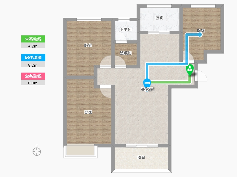 河南省-信阳市-湾湖春天-95.24-户型库-动静线