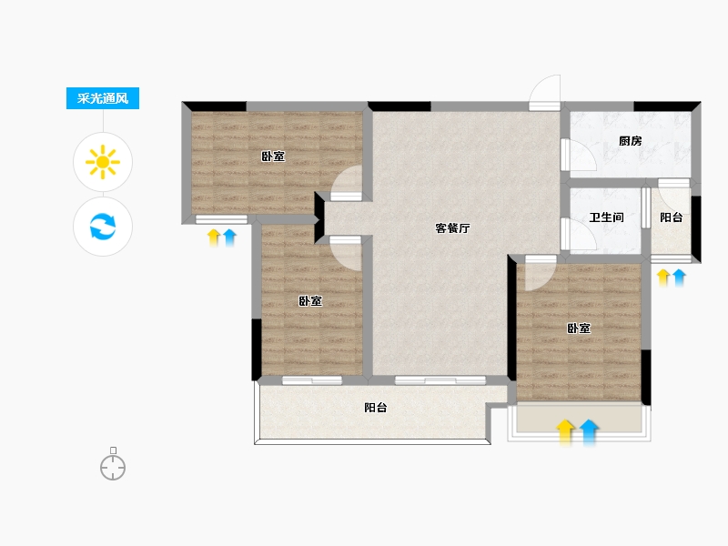 河南省-周口市-西华建业城-92.00-户型库-采光通风