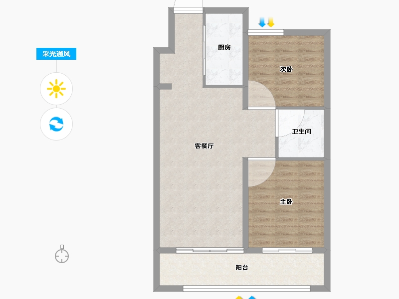 山东省-威海市-威海春风海岸-70.99-户型库-采光通风