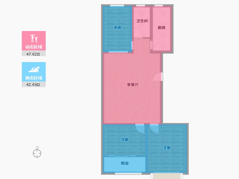 山东省-潍坊市-恒信·御峰-80.71-户型库-动静分区