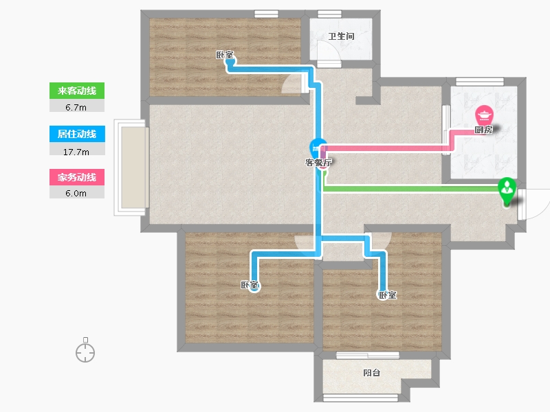 山东省-潍坊市-虞河生活城-94.05-户型库-动静线