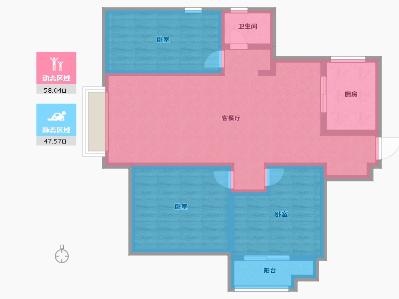 山东省-潍坊市-虞河生活城-94.05-户型库-动静分区