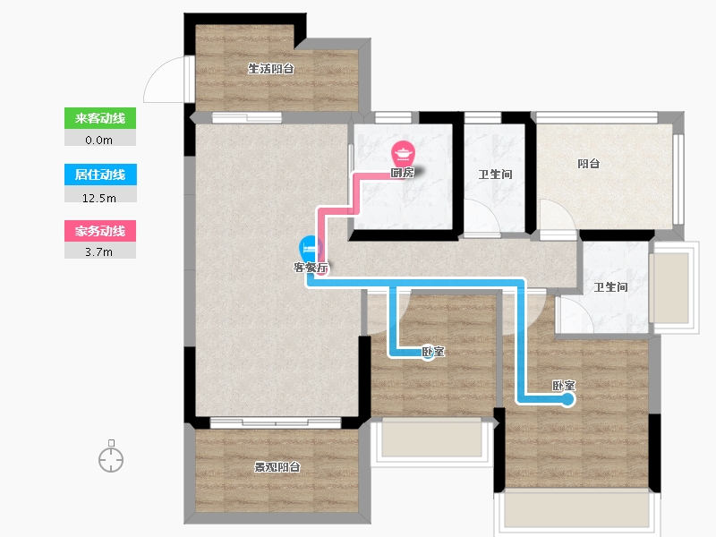 广东省-湛江市-千和园-76.77-户型库-动静线