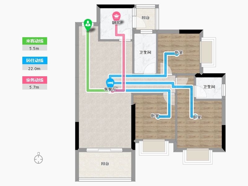 广东省-惠州市-惠福家园-79.26-户型库-动静线