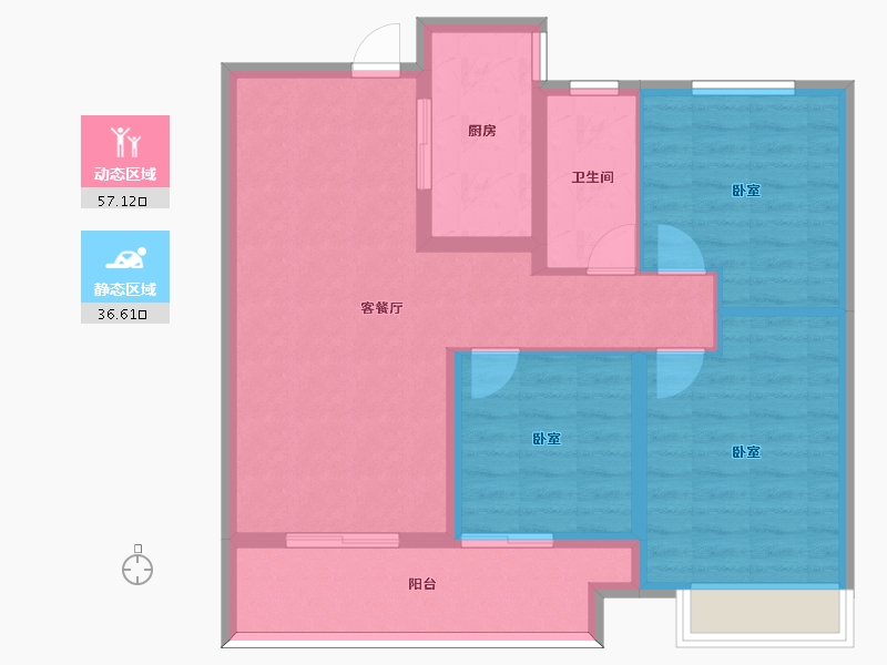 河南省-信阳市-正弘新城-84.00-户型库-动静分区