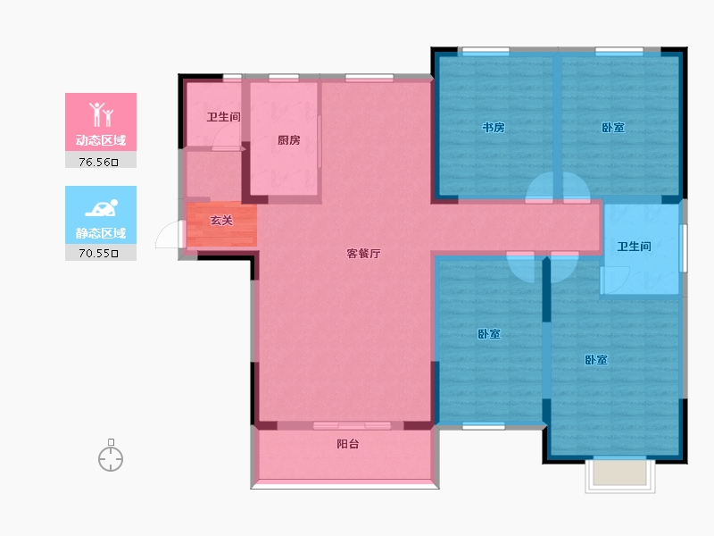 河南省-信阳市-翠竹阁-132.01-户型库-动静分区