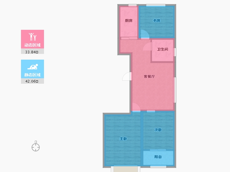 山东省-潍坊市-恒信·御峰-67.28-户型库-动静分区