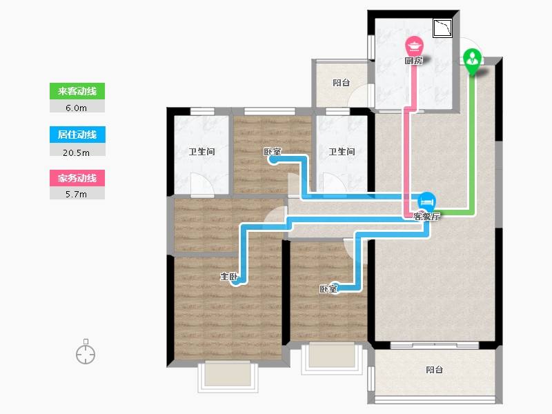 广东省-广州市-恒大鼎湖豪庭-96.23-户型库-动静线