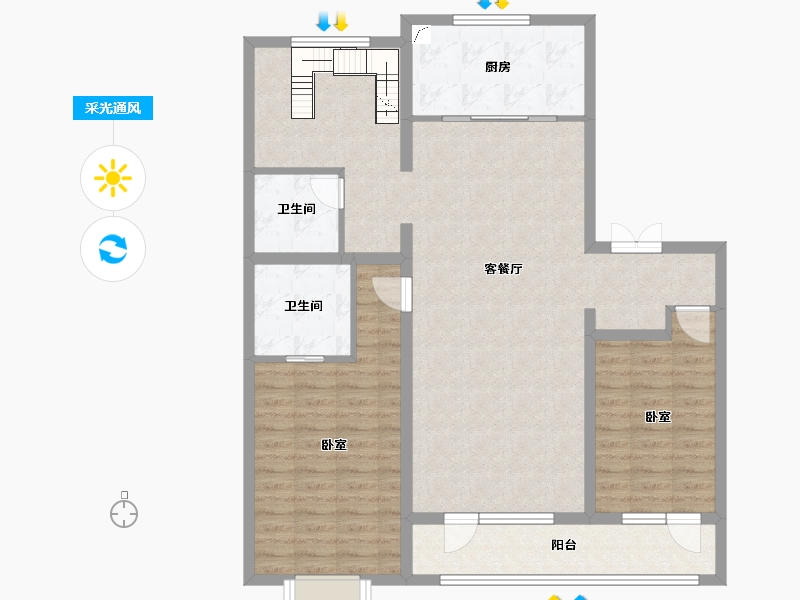 山西省-大同市-大同富力悦玺-108.23-户型库-采光通风