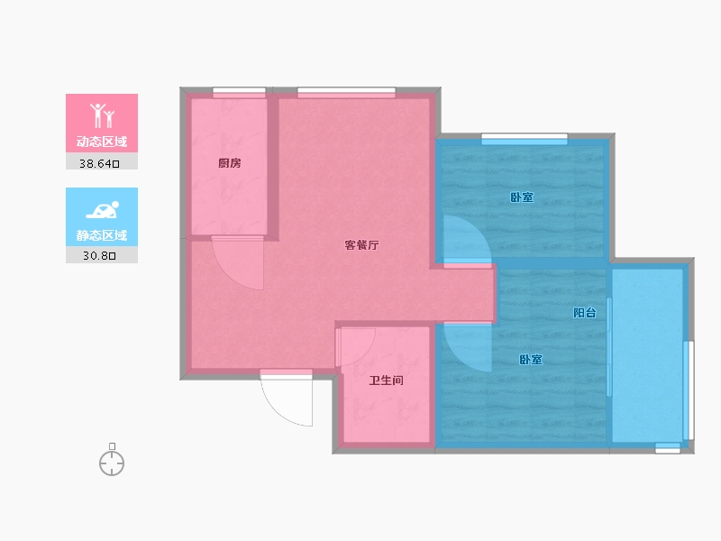 山东省-烟台市-银座广场-62.00-户型库-动静分区