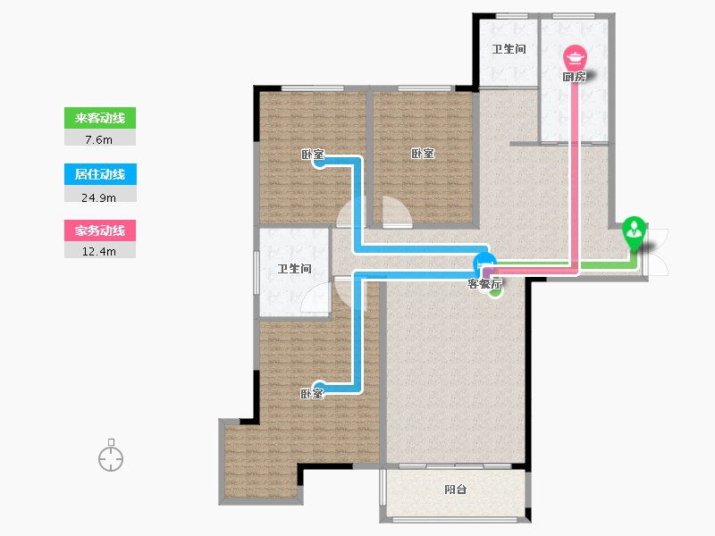 河南省-郑州市-志强理想名城-243.72-户型库-动静线