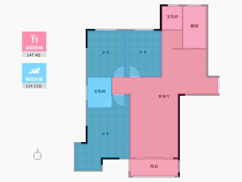 河南省-郑州市-志强理想名城-243.72-户型库-动静分区