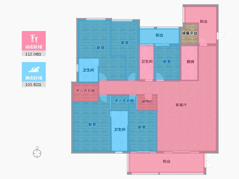 广东省-汕头市-御海天宸-200.86-户型库-动静分区