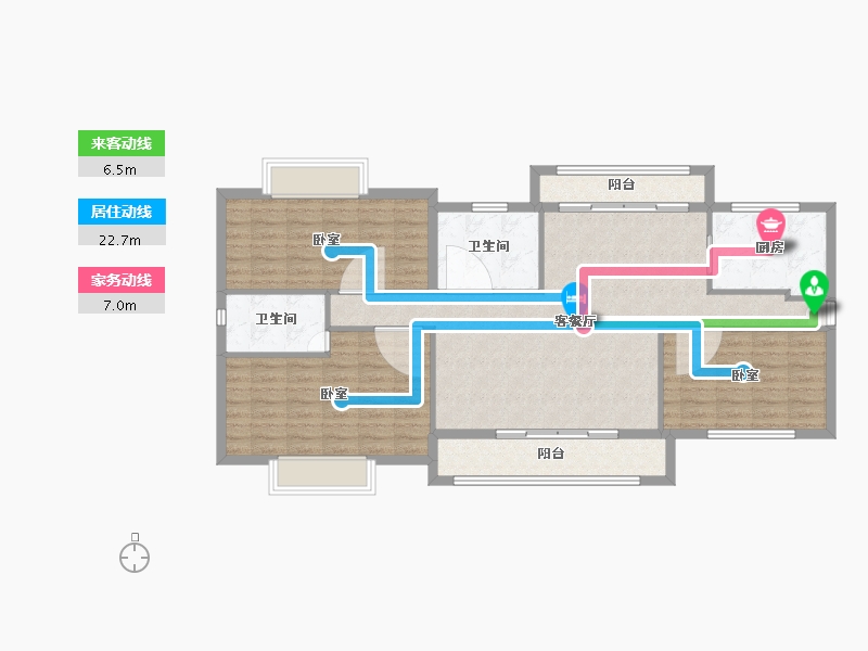 湖北省-黄石市-城发·香山枫景-109.80-户型库-动静线