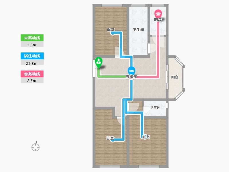 河南省-商丘市-波尔多·公馆-118.00-户型库-动静线