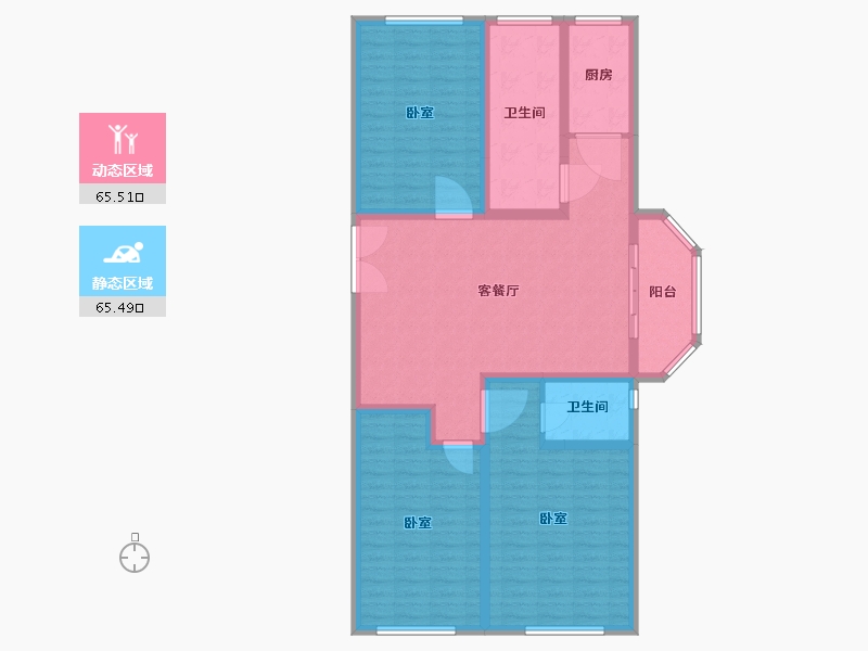 河南省-商丘市-波尔多·公馆-118.00-户型库-动静分区