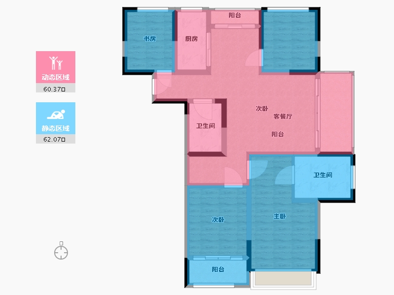 安徽省-蚌埠市-学翰府邸-109.09-户型库-动静分区