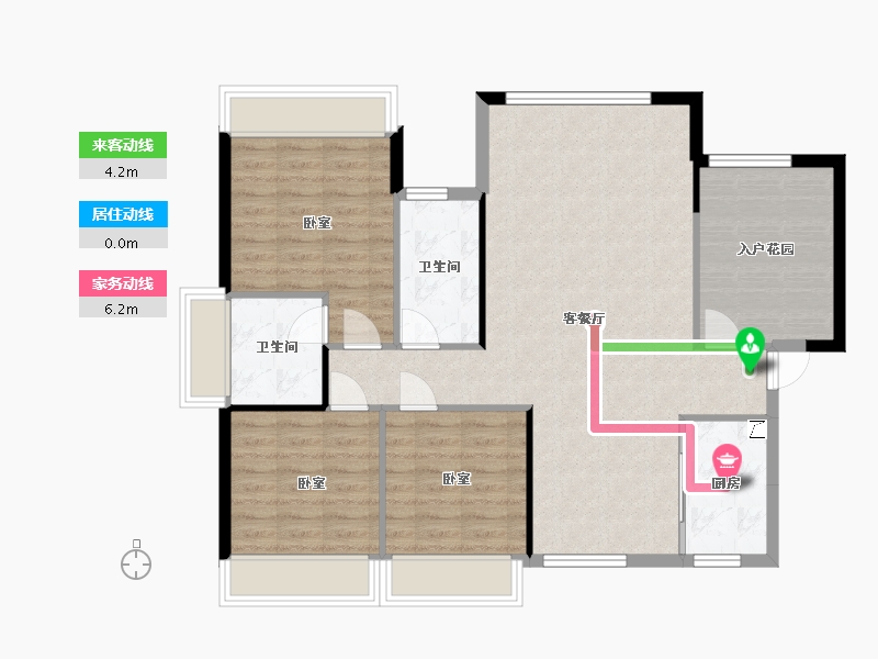 湖南省-常德市-富华·朝阳公馆-99.76-户型库-动静线