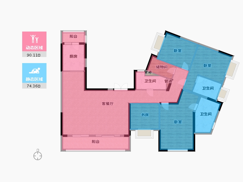 湖北省-武汉市-光谷创新天地-148.93-户型库-动静分区