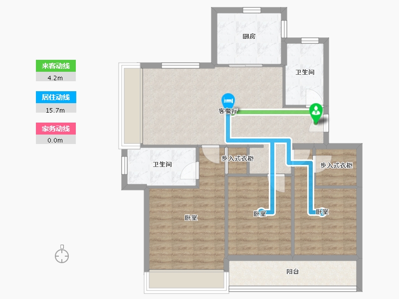 浙江省-舟山市-绿城沁润公寓-91.24-户型库-动静线