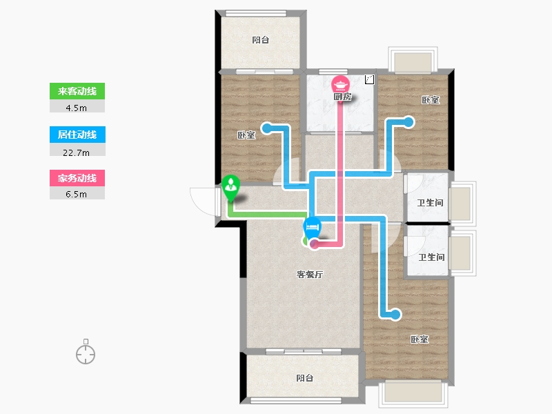 广东省-汕头市-和平金丰广场-105.01-户型库-动静线