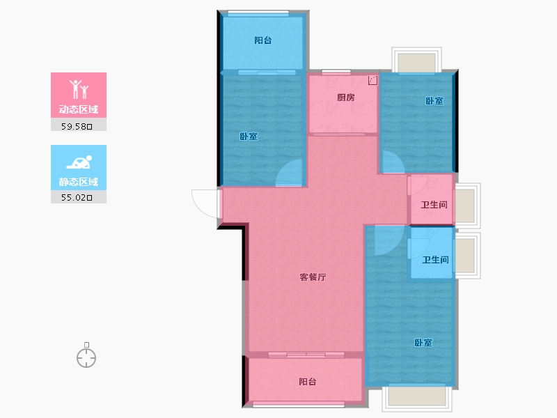 广东省-汕头市-和平金丰广场-105.01-户型库-动静分区