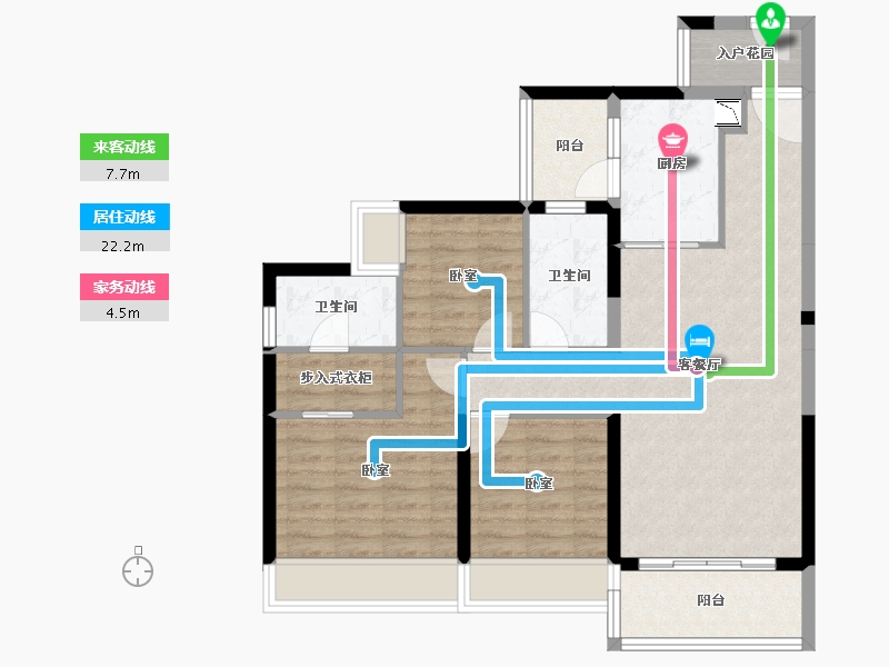 广东省-广州市-顺德未来城-85.69-户型库-动静线