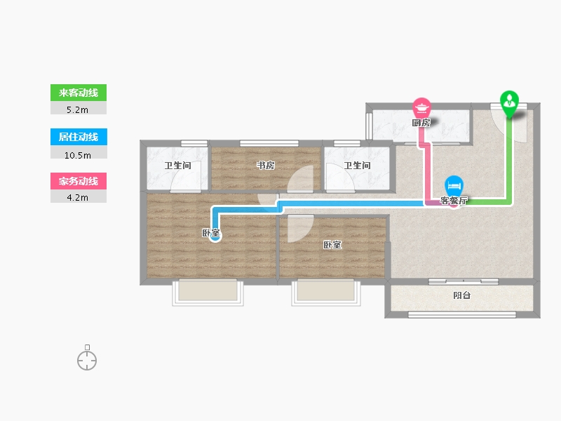 湖北省-黄石市-城发·香山枫景-89.30-户型库-动静线