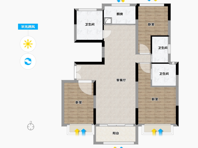 河南省-商丘市-京都九如府-113.00-户型库-采光通风