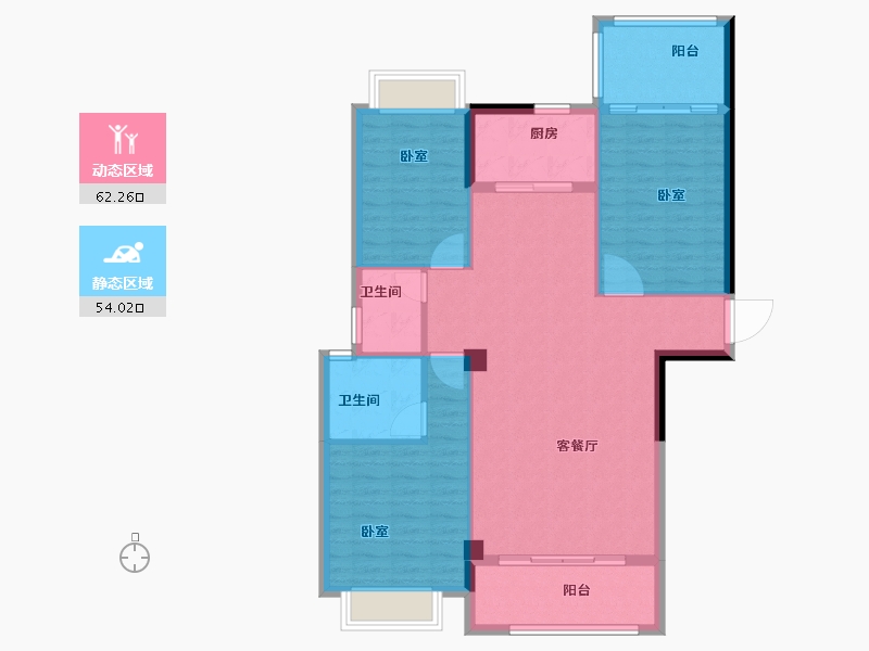 广东省-汕头市-和平金丰广场-106.30-户型库-动静分区