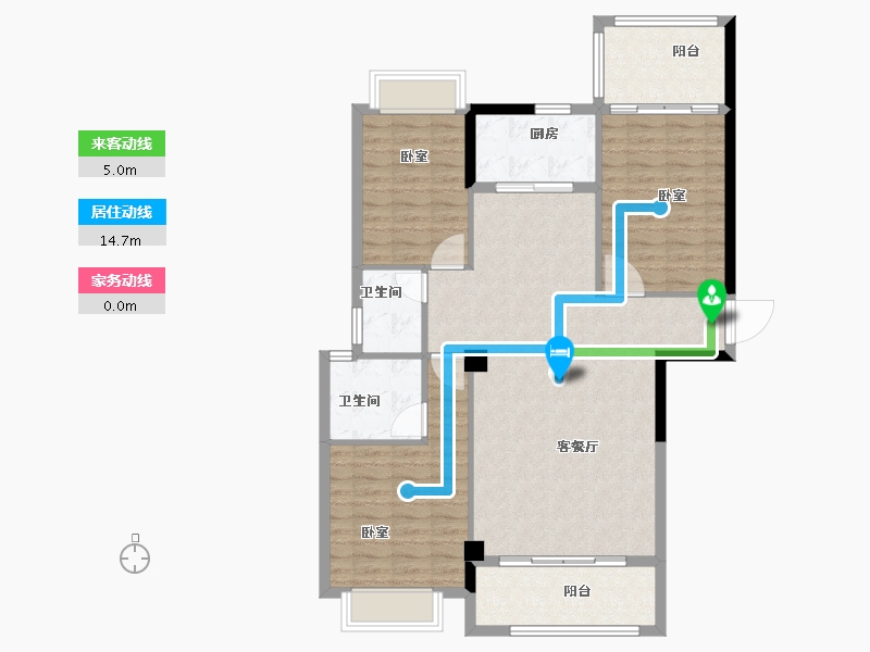 广东省-汕头市-和平金丰广场-106.30-户型库-动静线