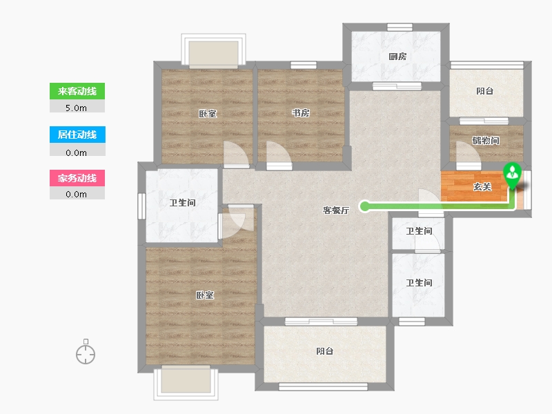 湖南省-岳阳市-芭蕉湖恒泰雅园-89.23-户型库-动静线