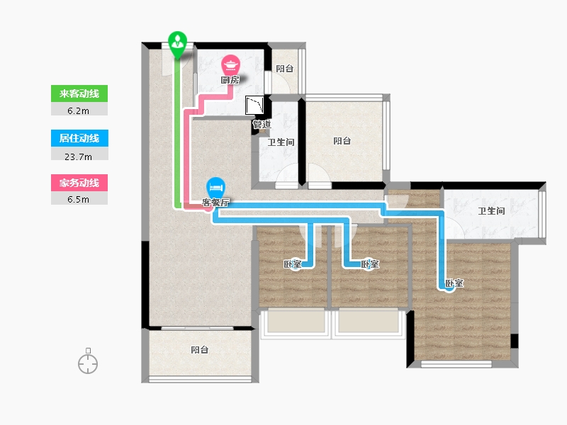 广东省-广州市-龙光天瀛-93.98-户型库-动静线