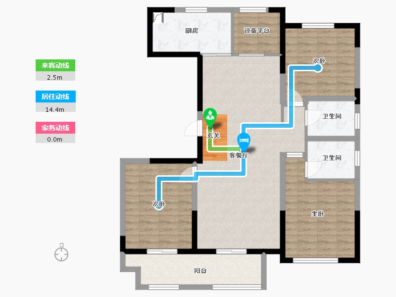 山东省-潍坊市-翔凯上城浞府-109.60-户型库-动静线