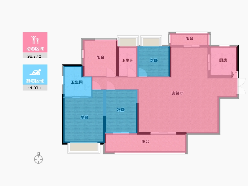 广东省-惠州市-中洲半岛城邦-128.28-户型库-动静分区