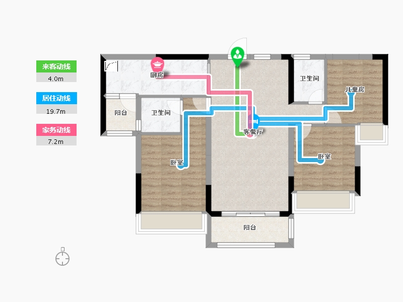 广东省-梅州市-锦绣首府-83.93-户型库-动静线