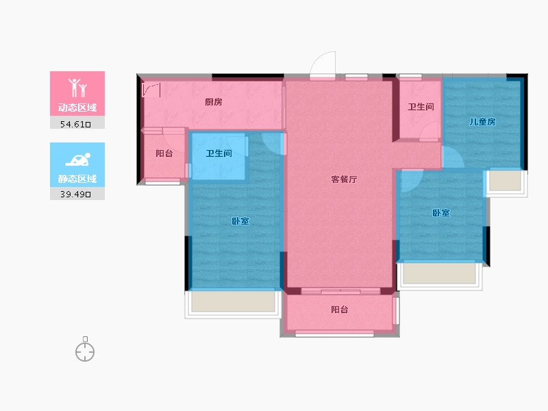 广东省-梅州市-锦绣首府-83.93-户型库-动静分区