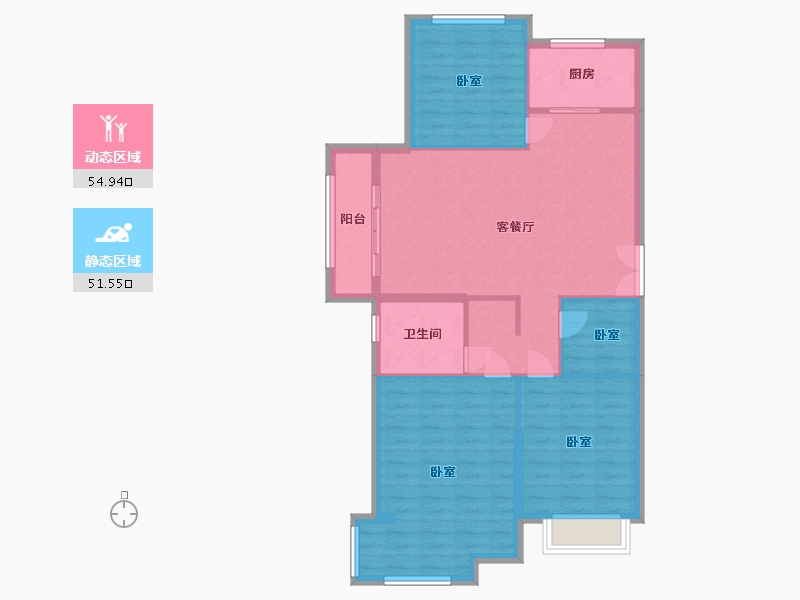 山东省-烟台市-建城颐苑-97.00-户型库-动静分区