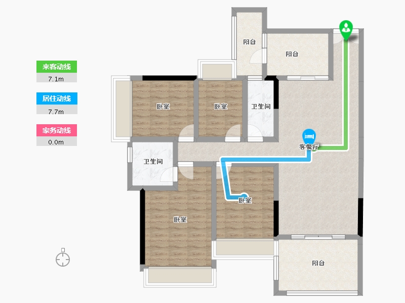 广东省-湛江市-威雅沿江半岛-116.53-户型库-动静线