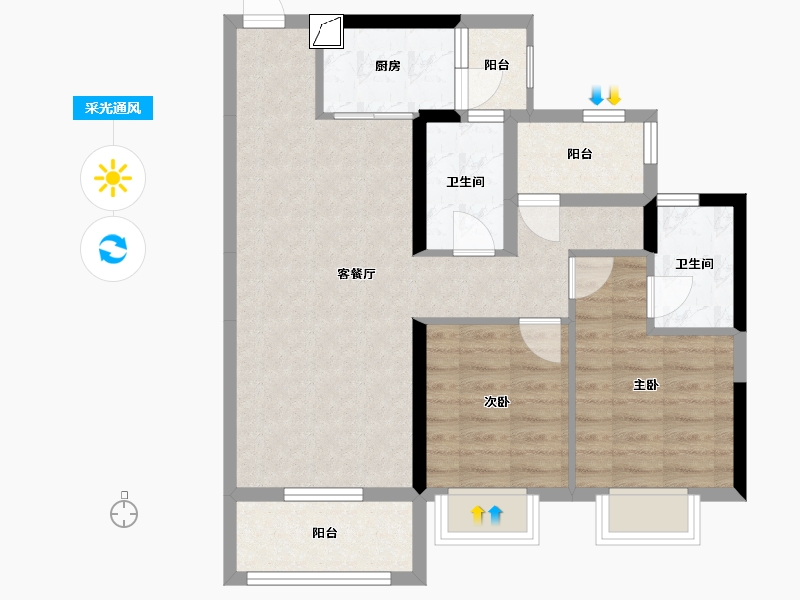 广东省-惠州市-中洲半岛城邦-73.24-户型库-采光通风