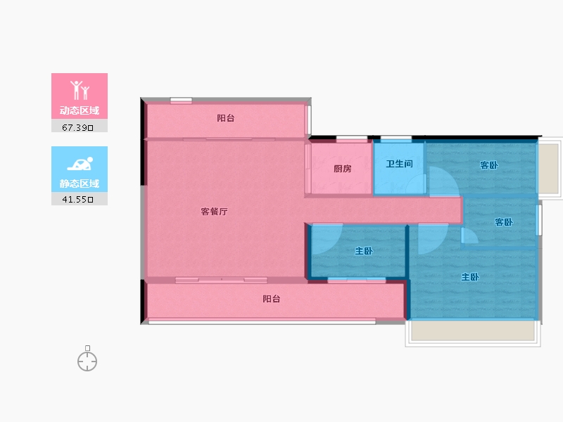 广东省-肇庆市-水岸花城-99.00-户型库-动静分区