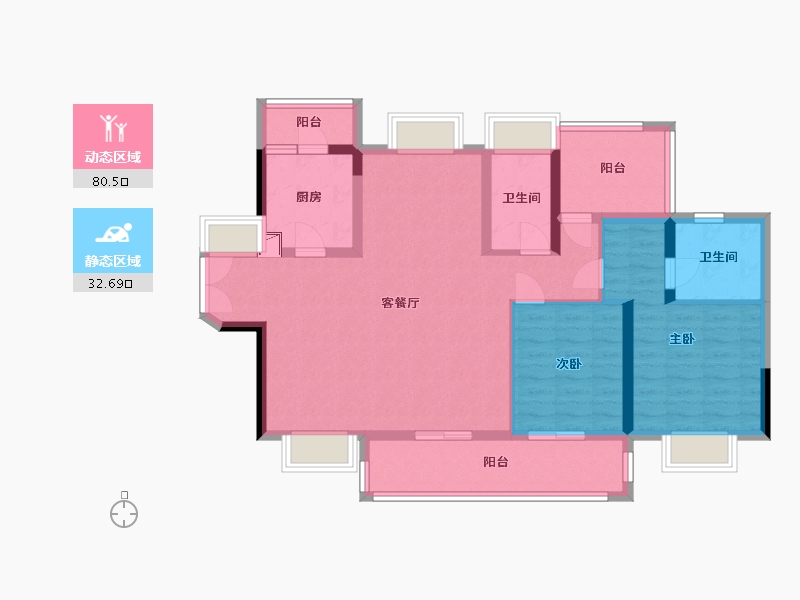 广东省-惠州市-中洲半岛城邦-101.05-户型库-动静分区