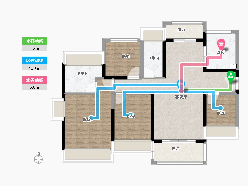 广东省-珠海市-龙光·玖龙府-93.58-户型库-动静线